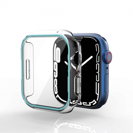أحدث علبة ساعة مضيئة من المنتج الساخن مع واقي شاشة لساعة Apple Watch Series 7 41mm 45mm
 