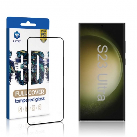 واقي شاشة Lito 3D Full Glue Fingerprint Unlock لهاتف Samsung Galaxy S23 Ultra 