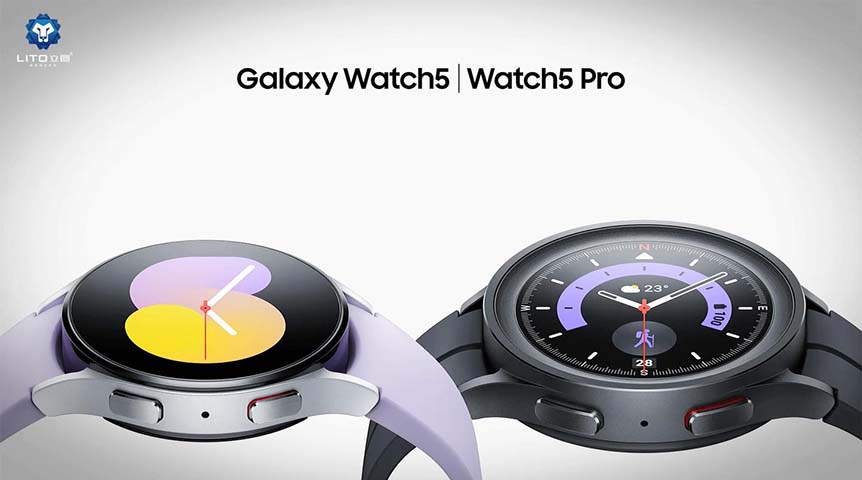 حالة الحماية Samsung Galaxy Watch 5 تجعلها حافظة للكمبيوتر الشخصي مع زجاج شفاف 0.33 مم معًا.
