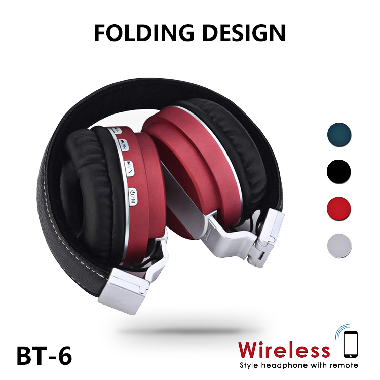 Wireless Foldable Stereo Headset with Microphone