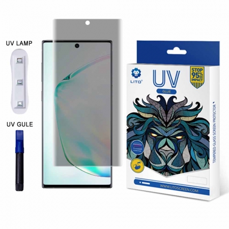 
     LITO E + UV Liquid Glue Full 3D Coverage Glass Privacy Screen Protector For Samsung Note 10
     