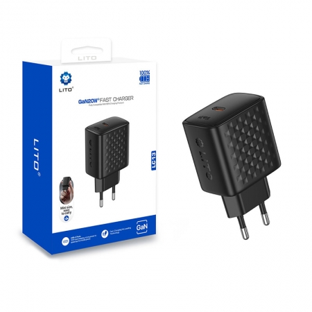 شاحن LITO LC13 GaN سريع بقدرة 20 واط مع منفذ USB-C 