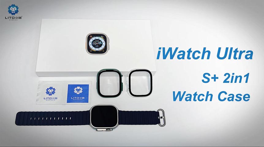 جراب Apple Watch Ultra مع مجموعة 2in1 من الزجاج المقوى
