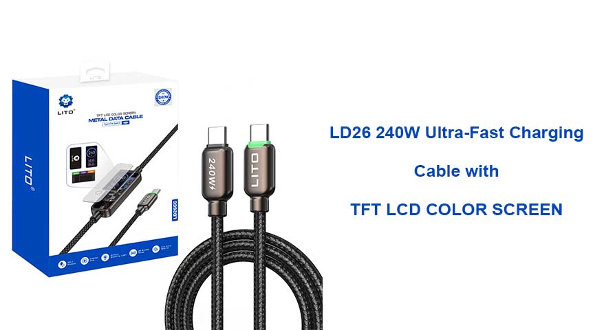 كابل شحن LITO LD26 فائق السرعة بقوة 240 واط مع شاشة TFT - اختبار واقعي