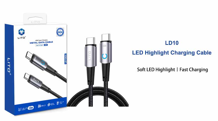 ليتو LD10 LED تسليط الضوء على كابل الشحن